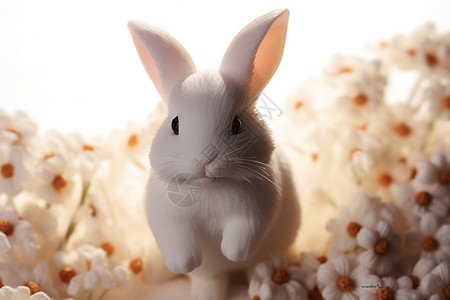 不开心的小白兔可爱的小白兔设计图片