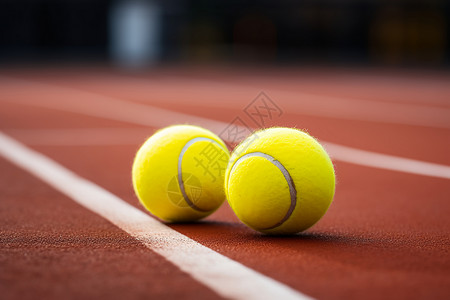 两个网球背景图片