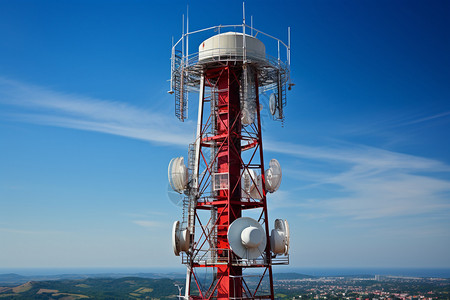 卫星塔通讯天线塔背景
