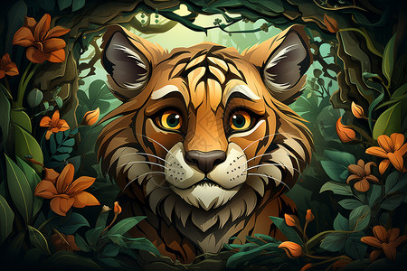独特魅力的老虎背景图片