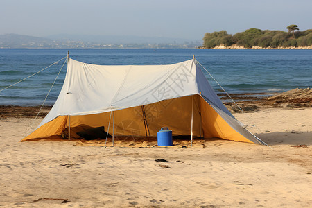 帐篷沙滩沙滩上的帐篷背景