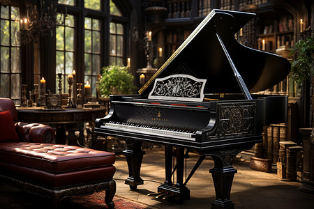 古典钢琴背景图片