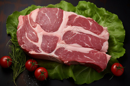 新鲜的肉类牛肉炖西红柿高清图片