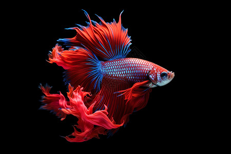 一条红蓝相间的鱼图片