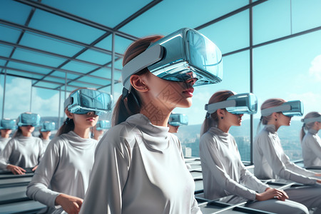 虚拟仿真教学VR眼镜教学背景