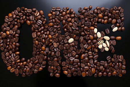 咖啡字母素材咖啡字母背景