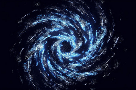 漩涡星云神秘的蓝色漩涡背景