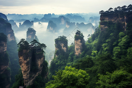 陡峭的山峰背景图片