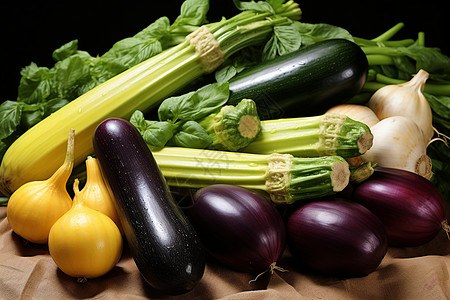 五彩斑斓的蔬菜堆图片