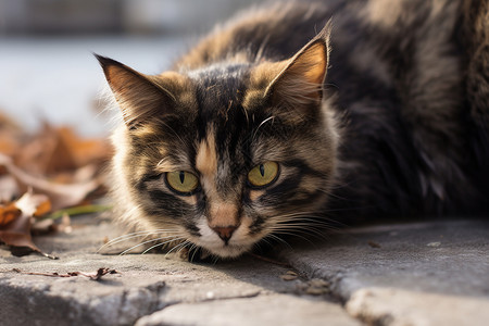 可怜的小猫图片