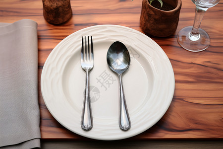 叉子和勺子盘子和叉子高清图片