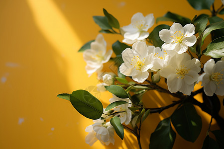 花卉丛一丛白色花卉背景