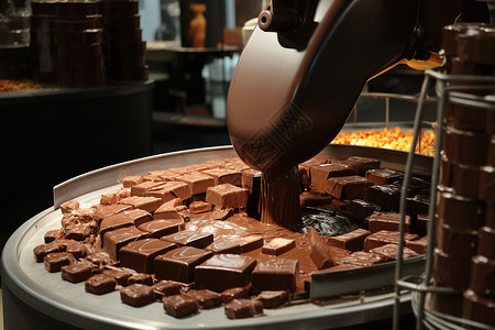 制作糖果素材巧克力制作过程背景