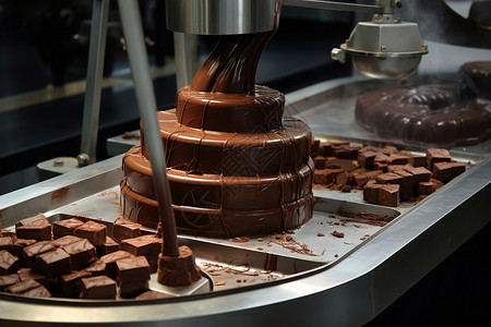 糖果工厂素材巧克力制作背景
