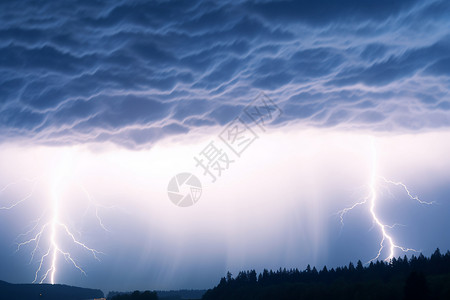 风暴前的闪电背景图片