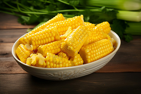 美味新鲜的玉米高清图片