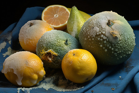 一堆柠檬和青柠高清图片