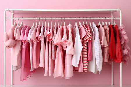 时尚粉色衣物背景图片