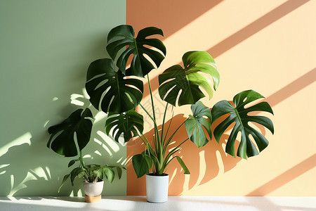 室内绿萝植物背景图片