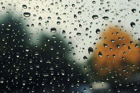 窗前细雨水滴窗前雨高清图片