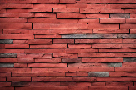 凹凸不平的红砖墙壁背景图片