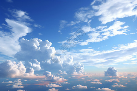 漂浮蓝色云朵天空中漂浮的云朵背景