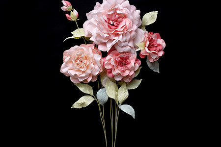 盛开的典雅玫瑰花背景图片