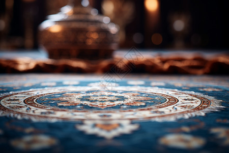 复古典雅的传统花纹地毯图片