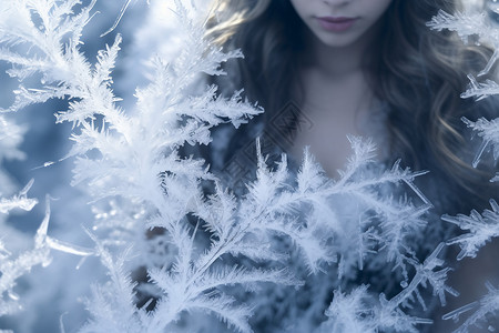 冬季创意冰冻主题女子写真图片