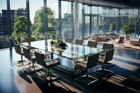 布置精美的餐桌现代奢华的会议室装潢设计图片