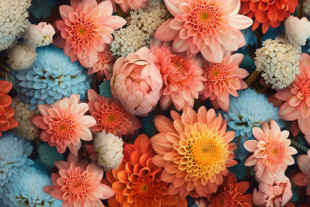 五彩斑斓的菊花图片