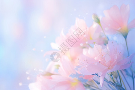 梦幻的粉色花朵背景图片