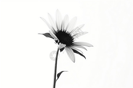 创意黑白风太阳花图片