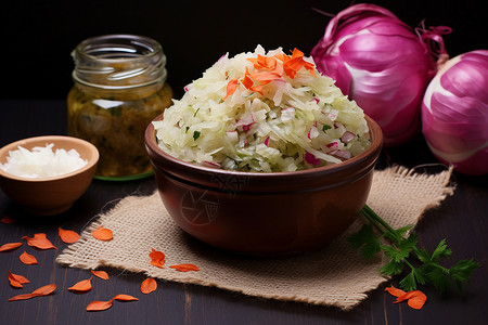 酸菜沙拉传统剁碎高清图片