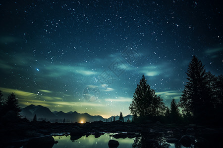 北极星彼岸之夜背景图片