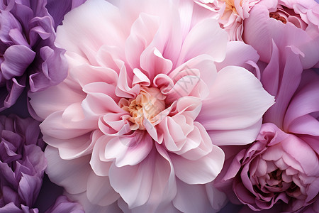 盛放的粉色鲜花背景图片