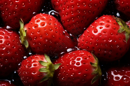 泡水的草莓图片