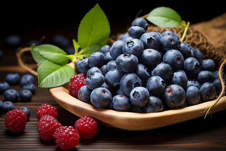 营养的蓝莓水果图片