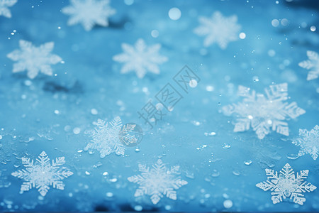 蓝色冰雪背景背景图片
