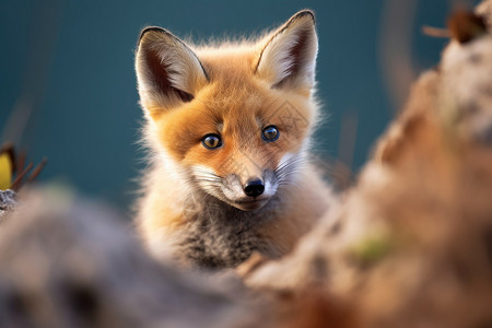 惊叹小狐狸表情可爱的小狐狸背景