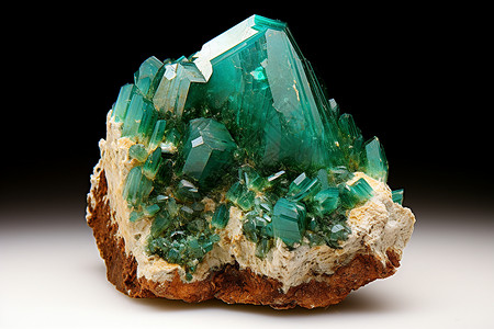 透明石英绿色水晶背景
