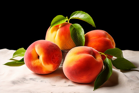 熟透多汁的桃子图片