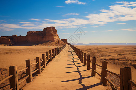 荒漠中的长廊图片