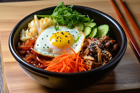 美味拌饭午餐图片