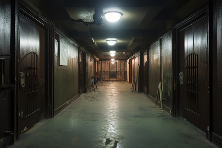 黑暗的走廊背景图片
