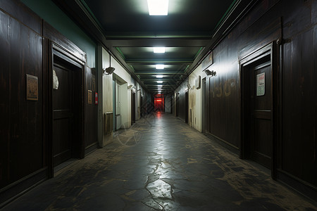 黑暗之中的走廊图片