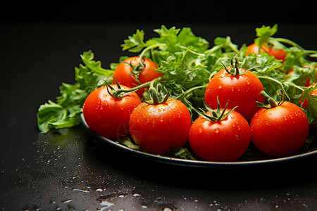 餐盘里的番茄图片