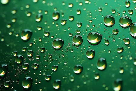 水滴在绿色背景上背景图片