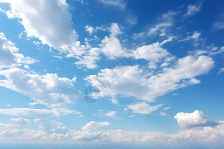 夏日天空中的白云背景图片