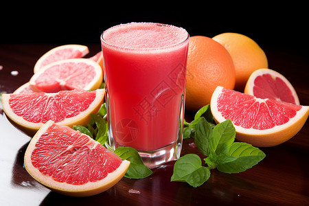 美味可口的柚子汁高清图片